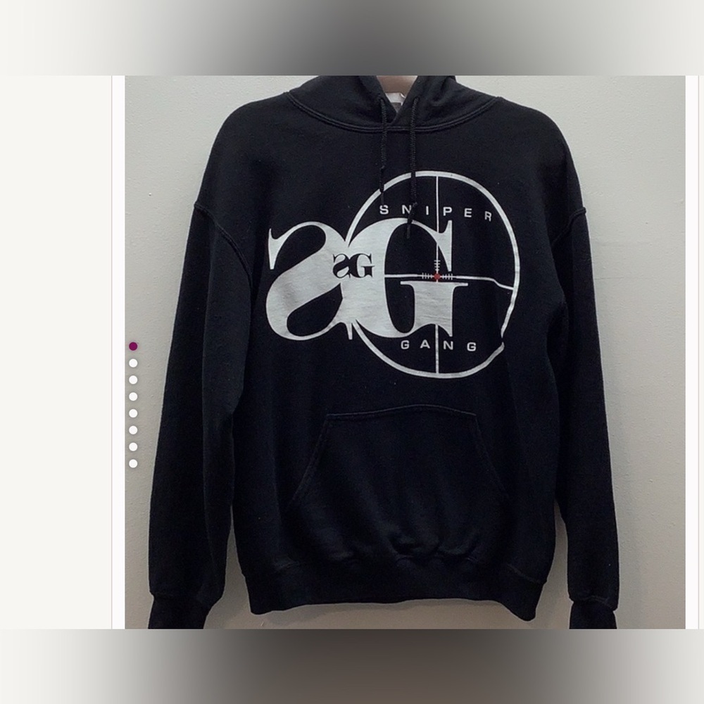 Sniper Gang Kodak Size Medium Logo Black Hoodie. Preloved
